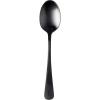 Mercer Culinary 18-8 Stainless Steel Plating Spoon with Slotted Bowl, 9 Inch, Silver(Black)