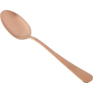 Mercer Culinary 18-8 Stainless Steel Plating Spoon with Slotted Bowl, 9 Inch, Silver(Rose Gold)