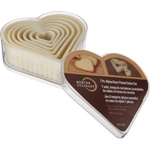 Mercer Culinary 7-Piece Heart Fluted Nylon Cutter Set(Heart Fluted)
