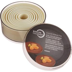 Mercer Culinary 7-Piece Heart Fluted Nylon Cutter Set(Round Plain)