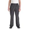 Mercer Culinary M60030BFP5X Millennia Men’s Black Cook Pants with White Fine Pinstripe, 5X-Large(White Chalk Stripe)