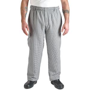 Mercer Culinary M61090BKXS Genesis Men’s Chef Cargo Pant, X-Small, Black(Black/White)