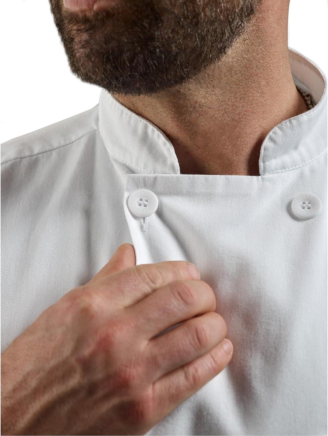image:imageMercer Culinary M60013WH1X Millennia Mens Short Sleeve Cook Jacket with Traditional Buttons XLarge WhiteWhite