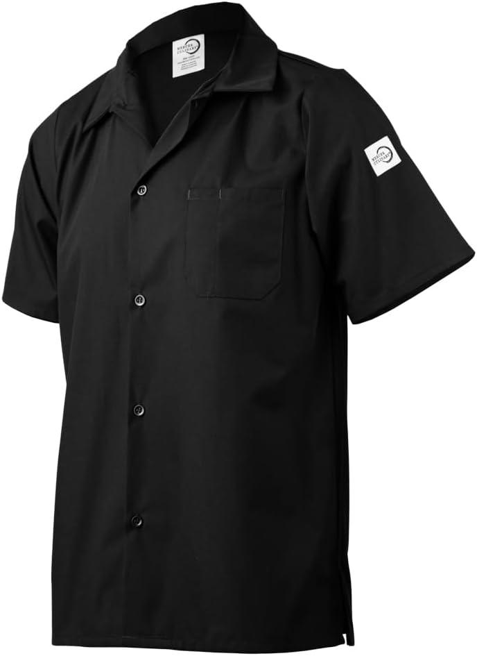 image:imageMercer Culinary M60200WH1X Millennia Unisex Cook Shirt with Wicking Mesh Back XLarge WhiteBlack