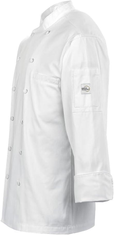 image:imageMercer Culinary Renaissance Mens Scoop Neck Chef Jacket 4XLarge White Black PipingWhite