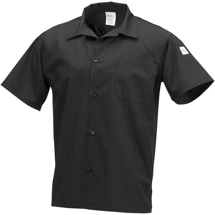 image:imageMercer Culinary M60200WH1X Millennia Unisex Cook Shirt with Wicking Mesh Back XLarge WhiteBlack
