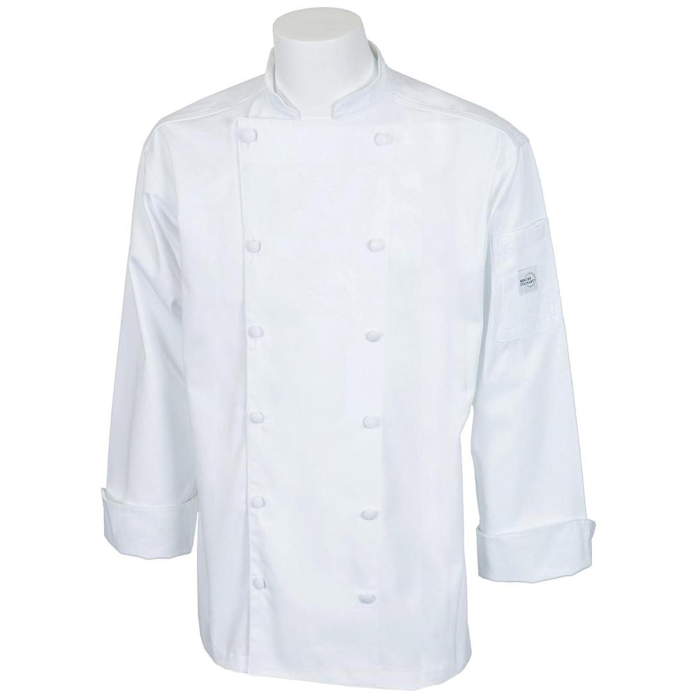 image:imageMercer Culinary M62030WH6X Renaissance Mens Traditional Neck Chef Jacket 6XLarge WhiteWhite