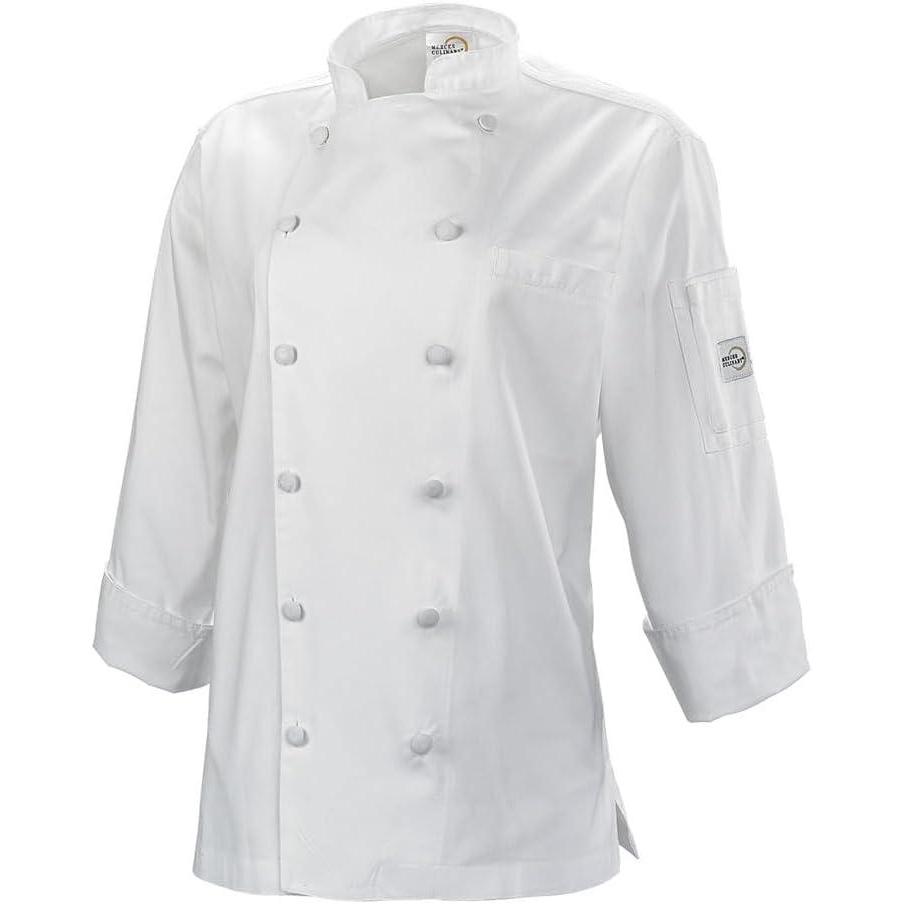 image:imageMercer Culinary M62060WH3X Renaissance Womens Traditional Neck Jacket 3XLarge WhiteSmall