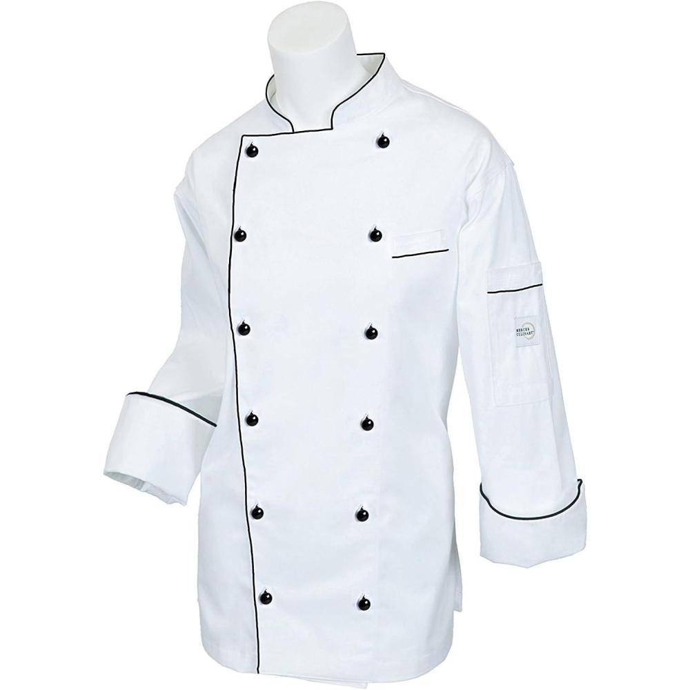 image:imageMercer Culinary M62060WH3X Renaissance Womens Traditional Neck Jacket 3XLarge WhiteXXSmall