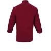 Mercer Culinary M60012WHXS Millennia Men’s Cook Jacket with Cloth Knot Buttons, X-Small, White(Burgundy)