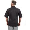 Mercer Culinary M60013WH1X Millennia Men’s Short Sleeve Cook Jacket with Traditional Buttons, X-Large, White(Black)
