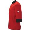 Mercer Culinary M60018RDB3X Millennia 3/4 Sleeve Unisex Cook Jacket, Red with Black Accents, 3XL, 0.75 Height, 11.8 Width, 15.8 Length(Red W/ Black Accents)