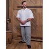 Mercer Culinary M60019WHL Millennia Air Short Sleeve Unisex White Cook Jacket with Full Mesh Back, Large, 0.75 Height, 11.8 Width, 15.8 Length(White)