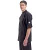 Mercer Culinary M61012WH2X Genesis Men’s Short Sleeve Chef Jacket with Traditional Buttons, XX-Large, White(Black)