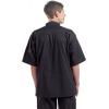 Mercer Culinary M61012WH2X Genesis Men’s Short Sleeve Chef Jacket with Traditional Buttons, XX-Large, White(Black)