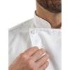 Mercer Culinary M61022WH3X Genesis Men’s Short Sleeve Chef Jacket with Cloth Knot Buttons, 3X-Large, White(White)