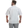 Mercer Culinary M61022WH3X Genesis Men’s Short Sleeve Chef Jacket with Cloth Knot Buttons, 3X-Large, White(White)