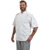 Mercer Culinary M61022WH3X Genesis Men’s Short Sleeve Chef Jacket with Cloth Knot Buttons, 3X-Large, White(White)