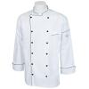 Mercer Culinary M62030WH6X Renaissance Men’s Traditional Neck Chef Jacket, 6X-Large, White(White With Full Black Piping)