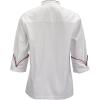 Mercer Culinary M62050WRBXS Renaissance Women’s White Scoop Neck Chef Jacket, X-Small,White with Royal Blue Piping(White With Red Piping)