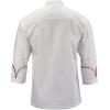 Mercer Culinary Renaissance Men’s Scoop Neck Chef Jacket, 4X-Large, White (Black Piping)(White (Red Piping))