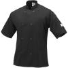 Mercer Culinary M60013WH1X Millennia Men’s Short Sleeve Cook Jacket with Traditional Buttons, X-Large, White(Black)