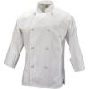 Mercer Culinary M61020BKS Genesis Men’s Chef Jacket with Cloth Knot Buttons, Small, Black(White)