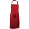 Mercer Culinary M61120RD Genesis Bib Apron without Pocket, Red