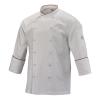 Mercer Culinary M62020WRB5X Renaissance Men’s Scoop Neck Chef Jacket, 5X-Large, White with Royal Blue Piping(White W/ Red Piping)