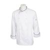 Mercer Culinary M62020WRB5X Renaissance Men’s Scoop Neck Chef Jacket, 5X-Large, White with Royal Blue Piping(White W/ Royal Blue Piping)