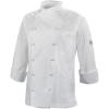 Mercer Culinary M62050WRBXS Renaissance Women’s White Scoop Neck Chef Jacket, X-Small,White with Royal Blue Piping(White)