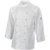 Mercer Culinary Renaissance Men’s Scoop Neck Chef Jacket, 4X-Large, White (Black Piping)(White)