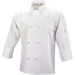 Mercer Culinary M60012WHXS Millennia Men’s Cook Jacket with Cloth Knot Buttons, X-Small, White(White)