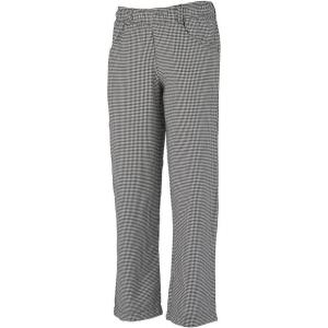 Mercer Culinary M61080BKL Genesis Women’s Chef Pants, Large, Black(Black/White)
