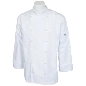 Mercer Culinary M62030WH6X Renaissance Men’s Traditional Neck Chef Jacket, 6X-Large, White(White)