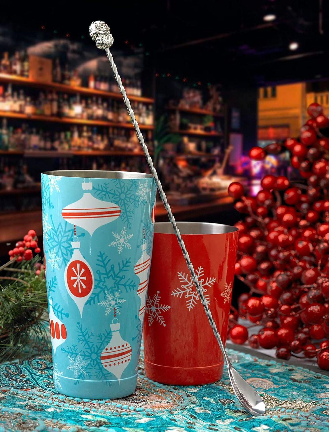 image:imageBarfly Holiday Snowflakes Cocktail Shaker Set with Santa SpoonHoliday Ornaments