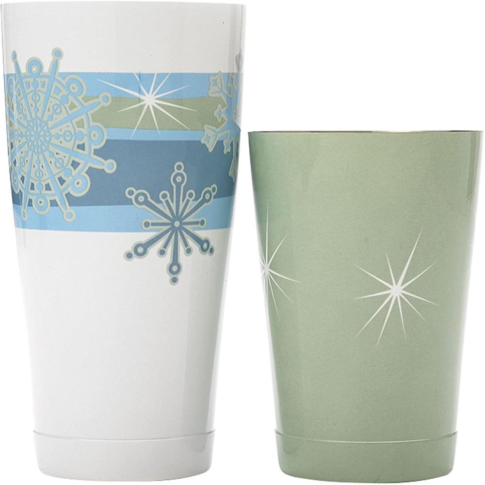image:imageBarfly Holiday Snowflakes Cocktail Shaker Set with Santa SpoonHoliday Snowflake