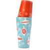 Barfly Holiday Snowflakes Cocktail Shaker Set with Santa Spoon(Holiday Ornaments)