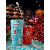 Barfly Holiday Snowflakes Cocktail Shaker Set with Santa Spoon(Ornaments w/Santa Bar Spoon)