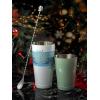 Barfly Holiday Snowflakes Cocktail Shaker Set with Santa Spoon(Snowflake w/Santa Bar Spoon)