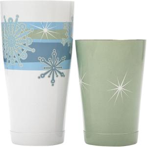 Barfly Holiday Snowflakes Cocktail Shaker Set with Santa Spoon(Holiday Snowflake)